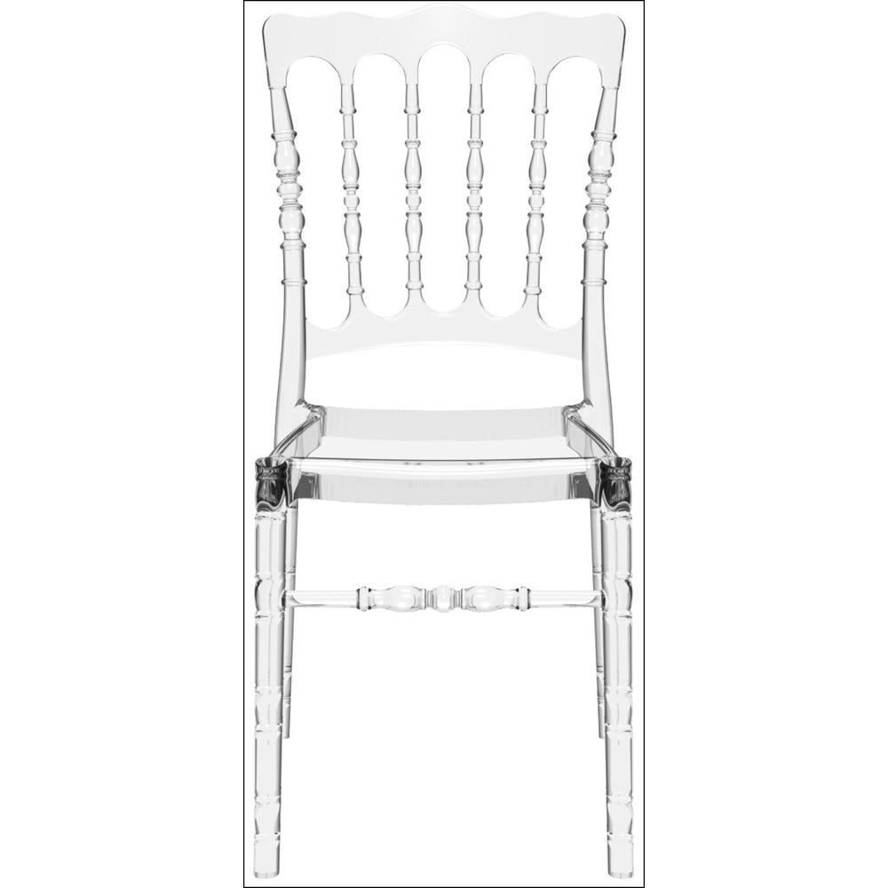 opera polycarbonate dining chair transparent clear isp061 tcl