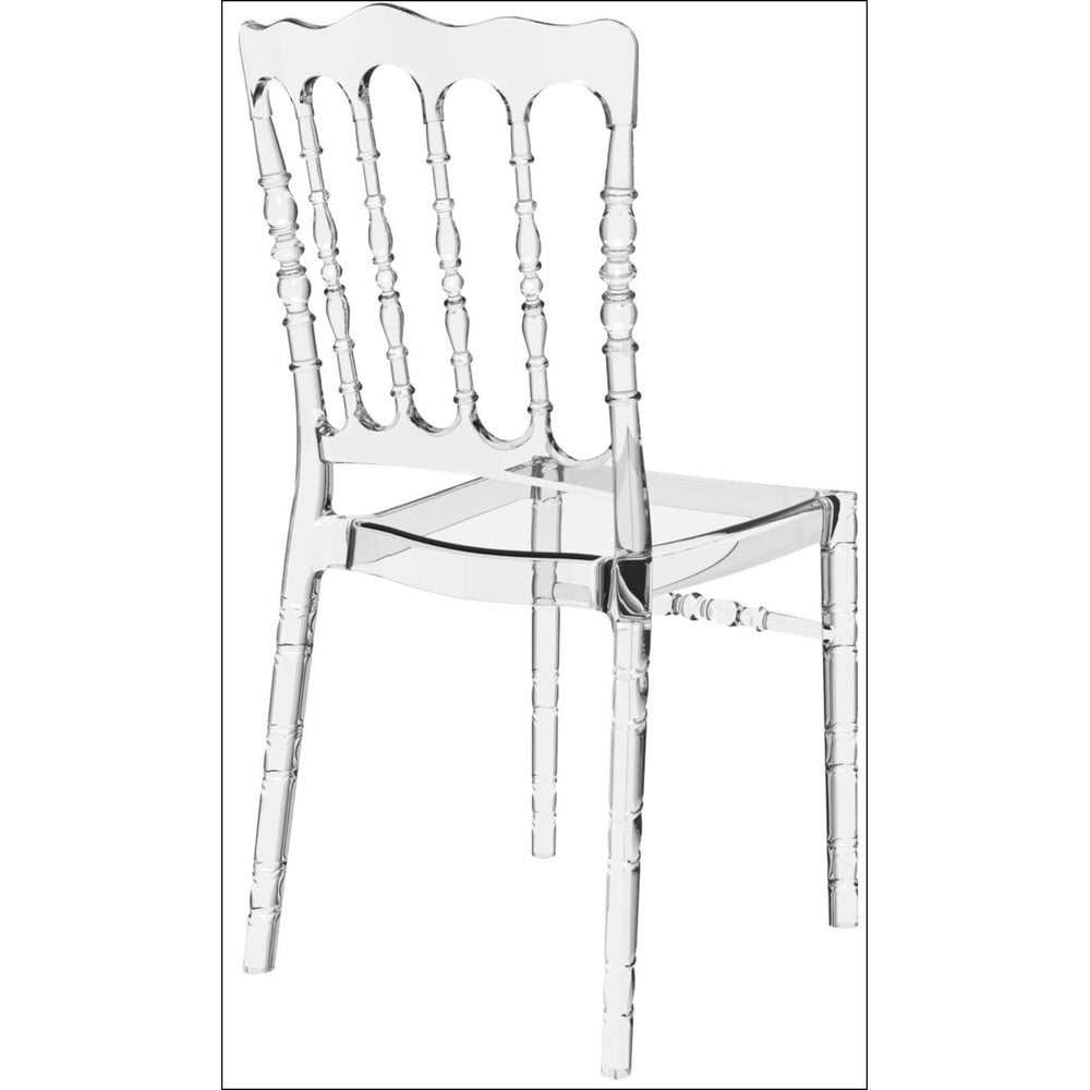 opera polycarbonate dining chair transparent clear isp061 tcl