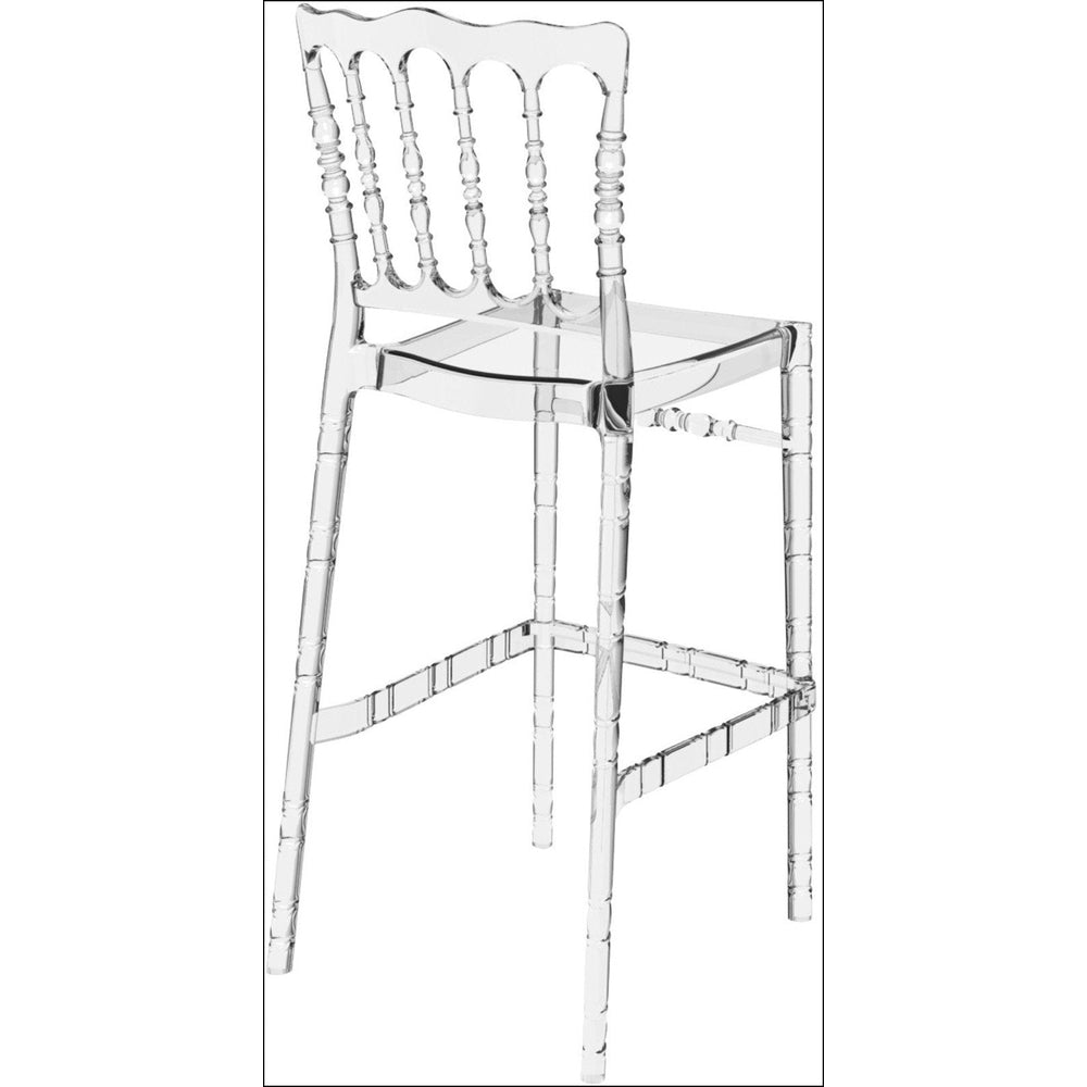 opera polycarbonate barstool transparent amber isp073 tamb