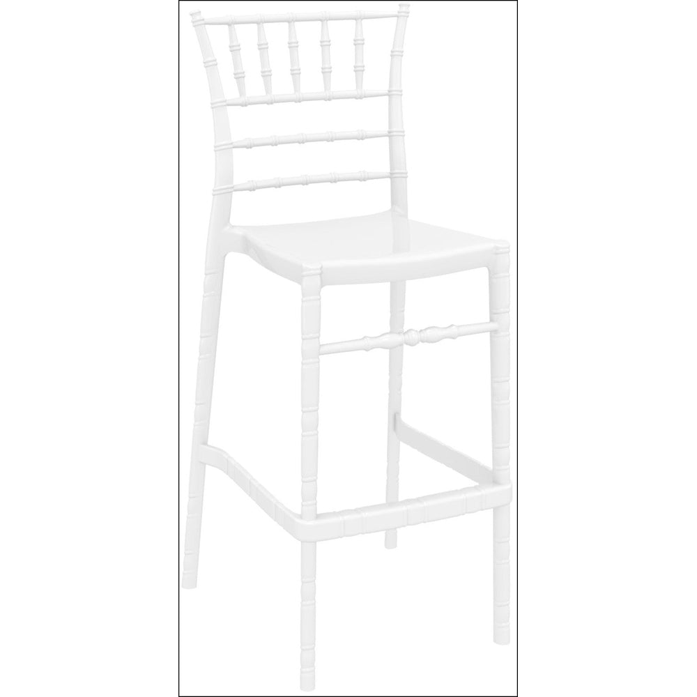 chiavari polycarbonate barstool glossy white isp083 gwhi