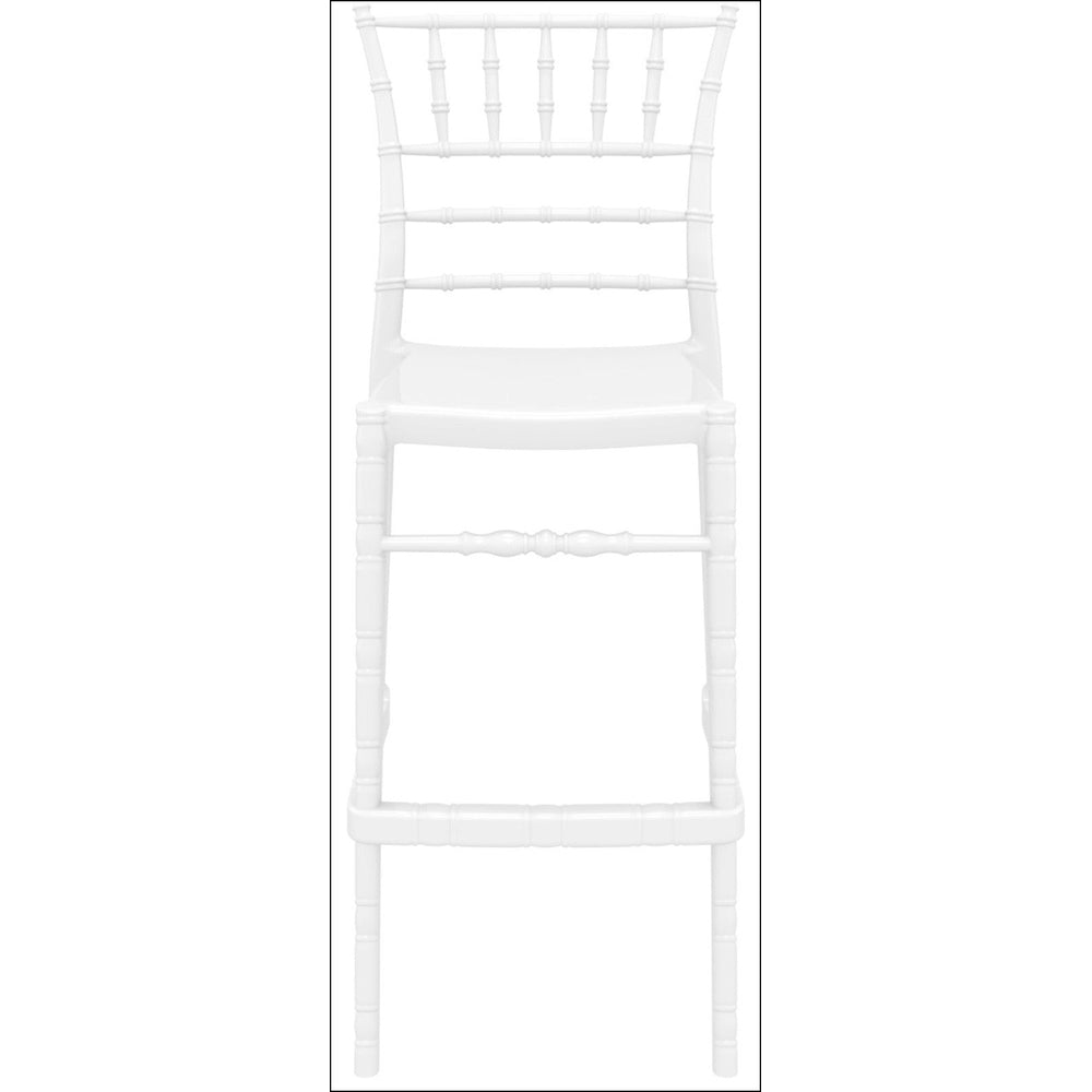 chiavari polycarbonate barstool glossy white isp083 gwhi