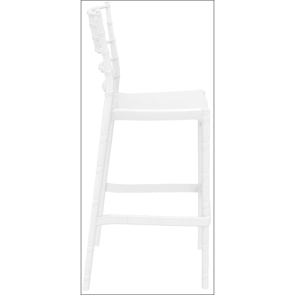 chiavari polycarbonate barstool glossy white isp083 gwhi