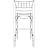 chiavari polycarbonate barstool glossy white isp083 gwhi