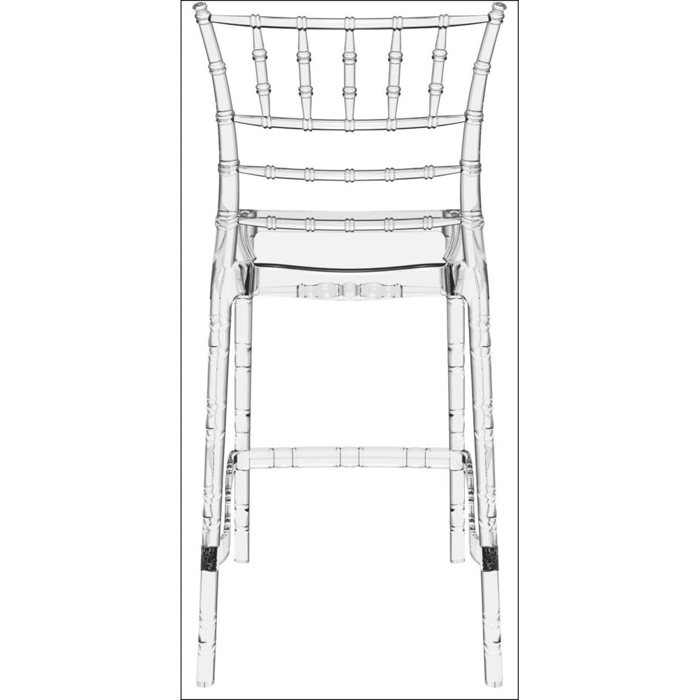 chiavari polycarbonate counter stool transparent amber isp084 tamb