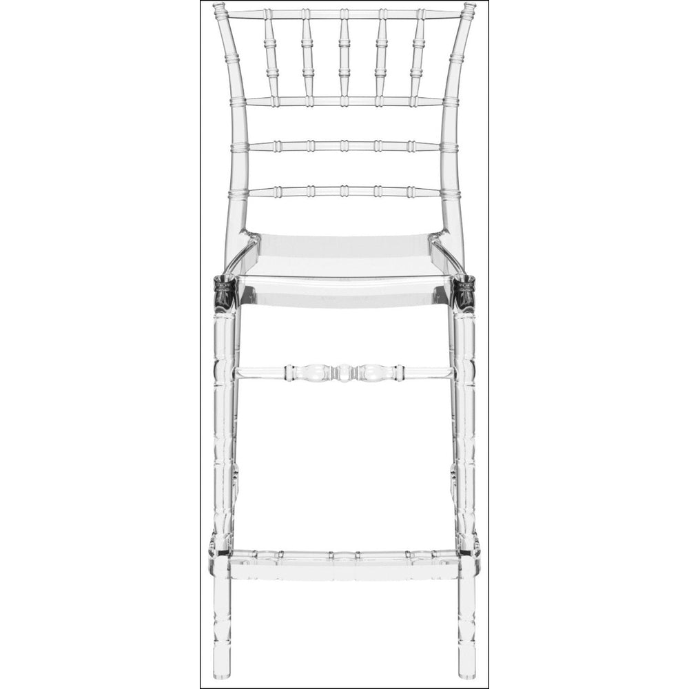 chiavari polycarbonate counter stool transparent amber isp084 tamb