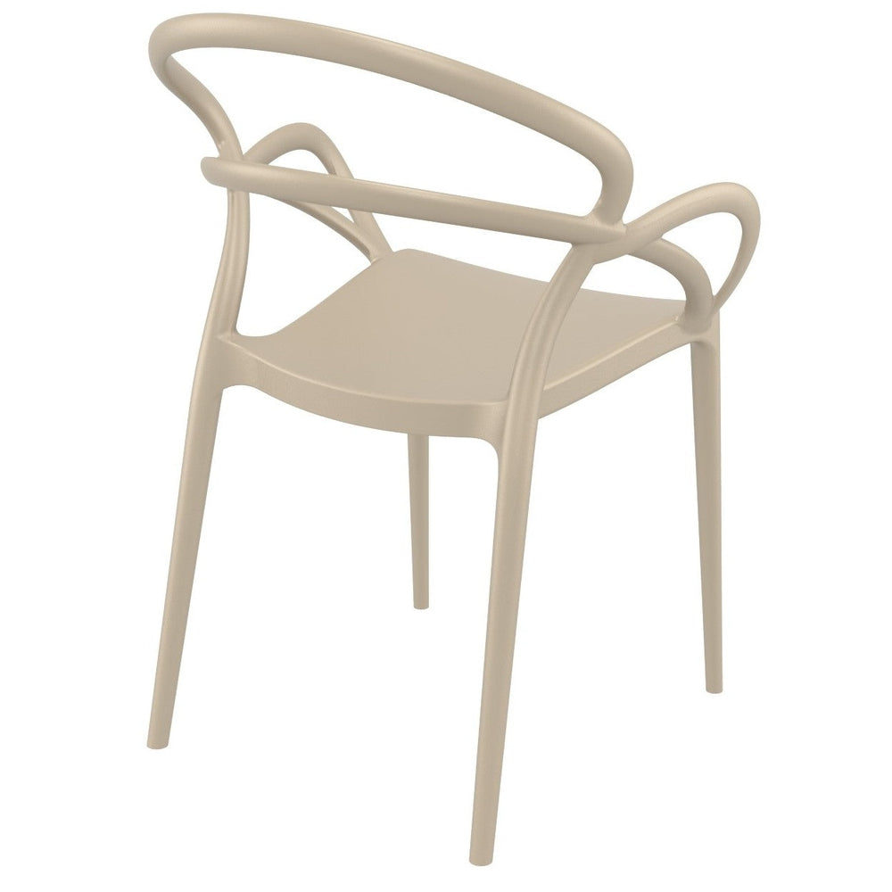 mila dining arm chair dove gray