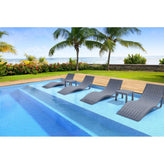 slim pool chaise sun lounger