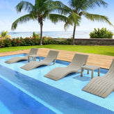 slim pool chaise sun lounger