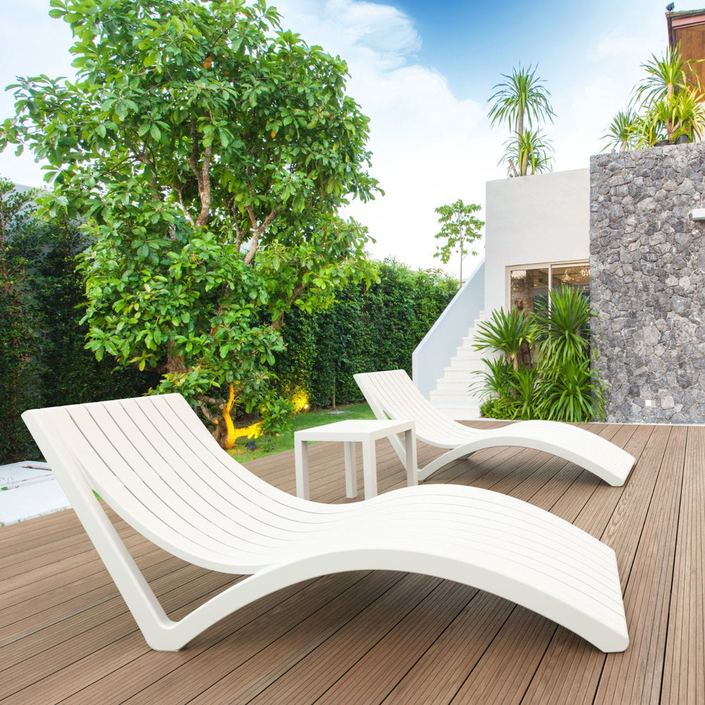 slim pool chaise sun lounger