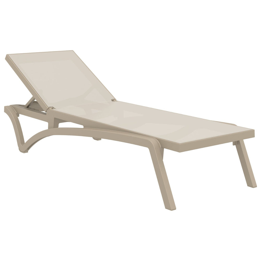 pacific sling chaise lounge white frame yellow sling isp089 whi yel