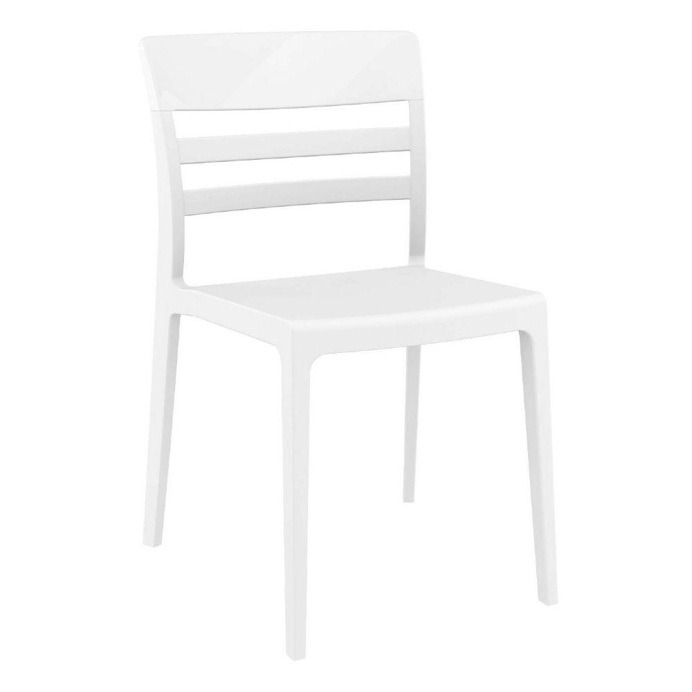 moon dining chair white transparent amber