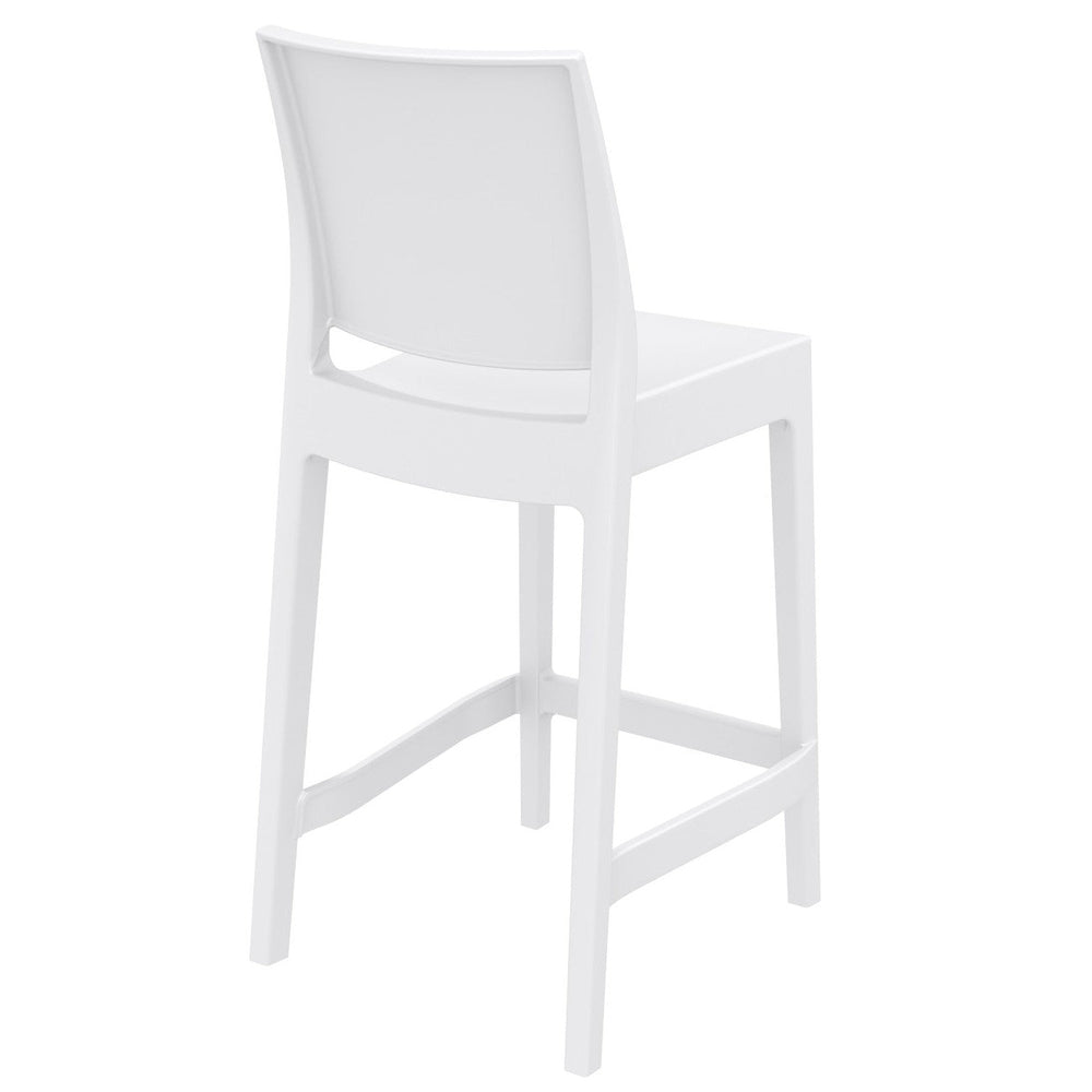 maya resin barstool white