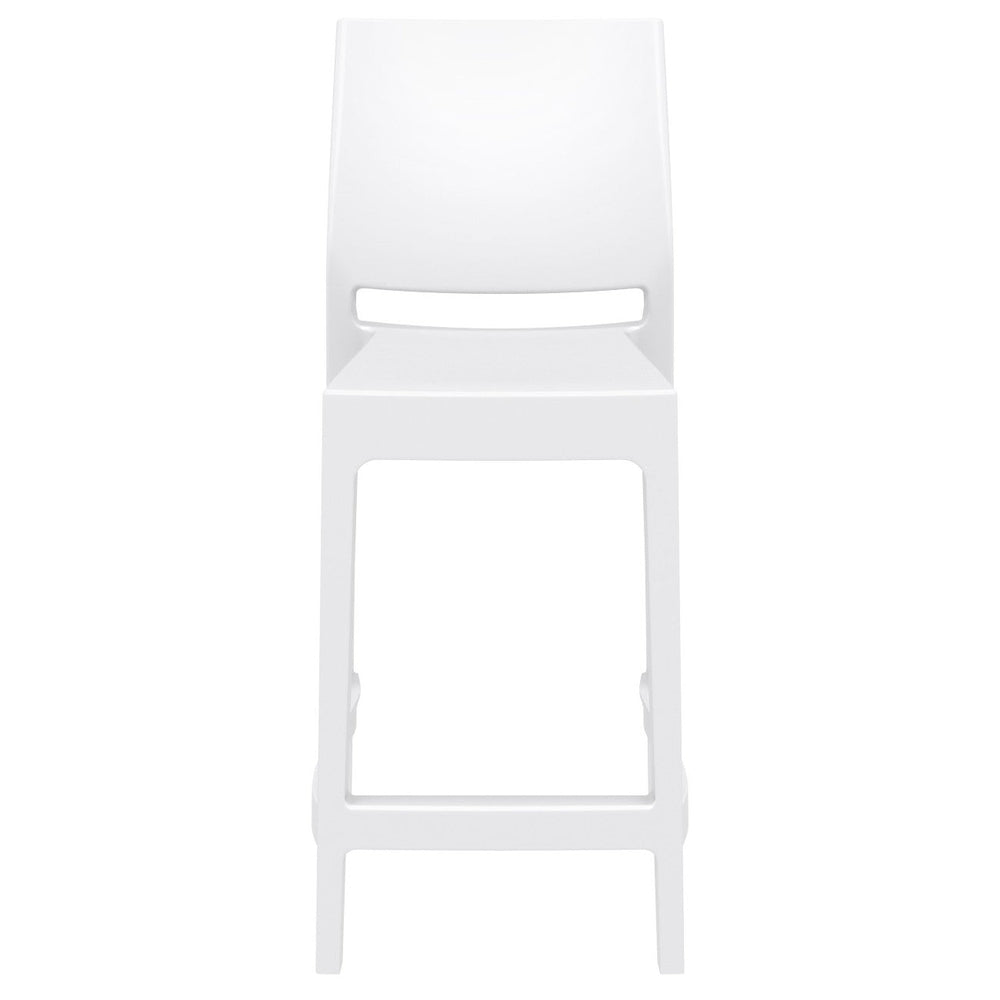 maya resin barstool white