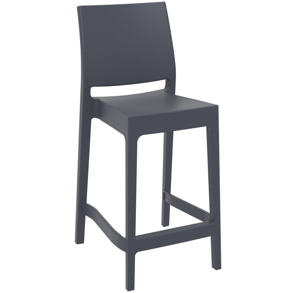 maya resin counter stool dove gray