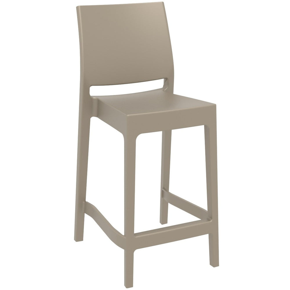 maya resin counter stool dove gray