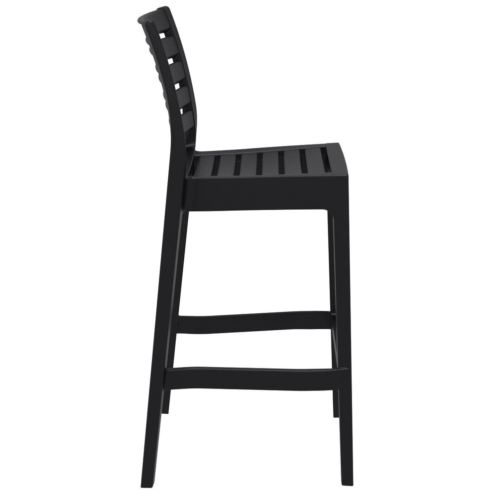 ares resin barstool black