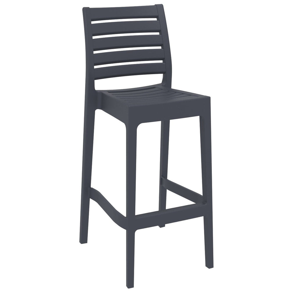 ares resin barstool black