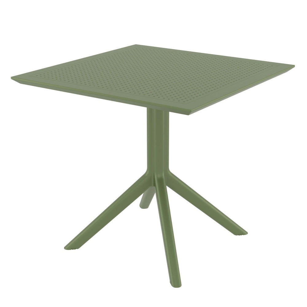 sky square table olive green