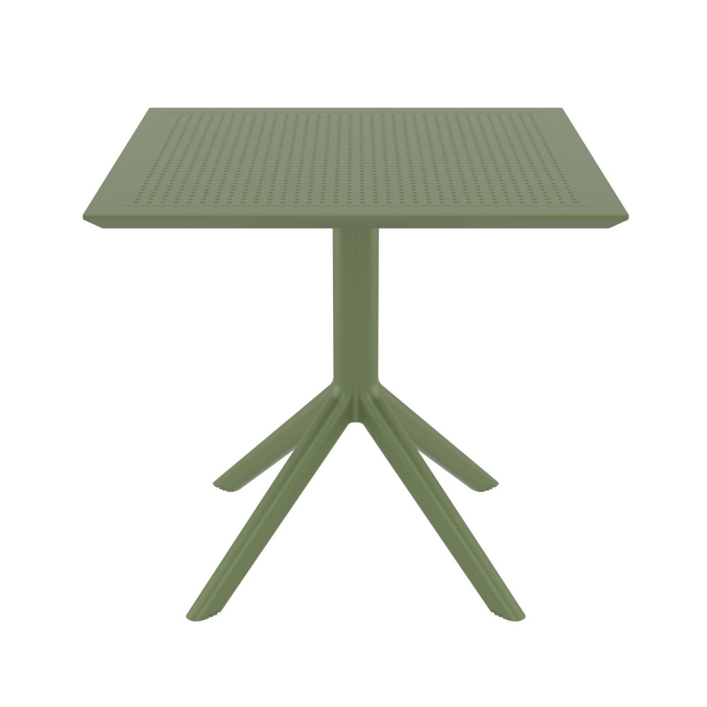 sky square table olive green