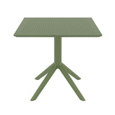 sky square table olive green