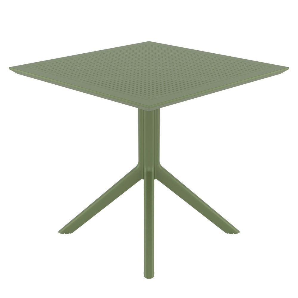 sky square table olive green