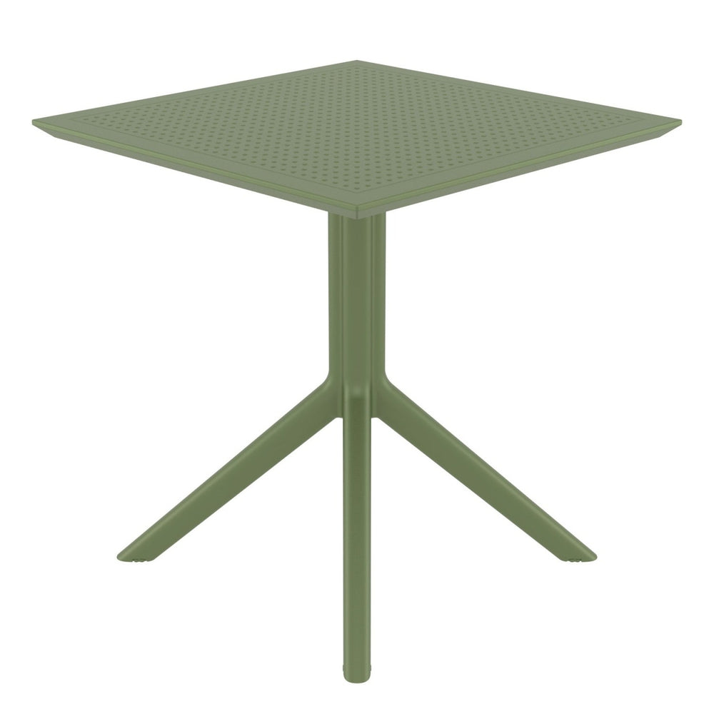 sky square table olive green