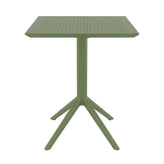 sky square folding table 24 inch olive green