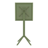 sky square folding table 24 inch olive green