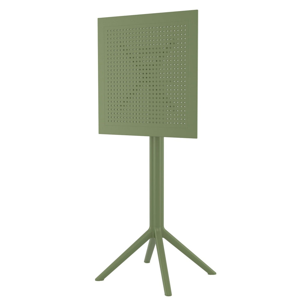 sky square folding table 24 inch olive green