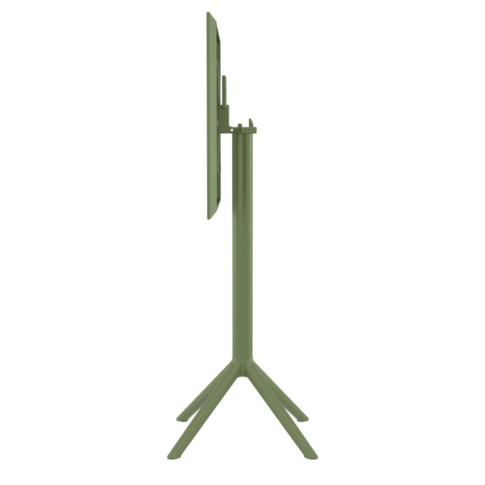 sky square folding table 24 inch olive green