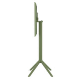 sky square folding table 24 inch olive green