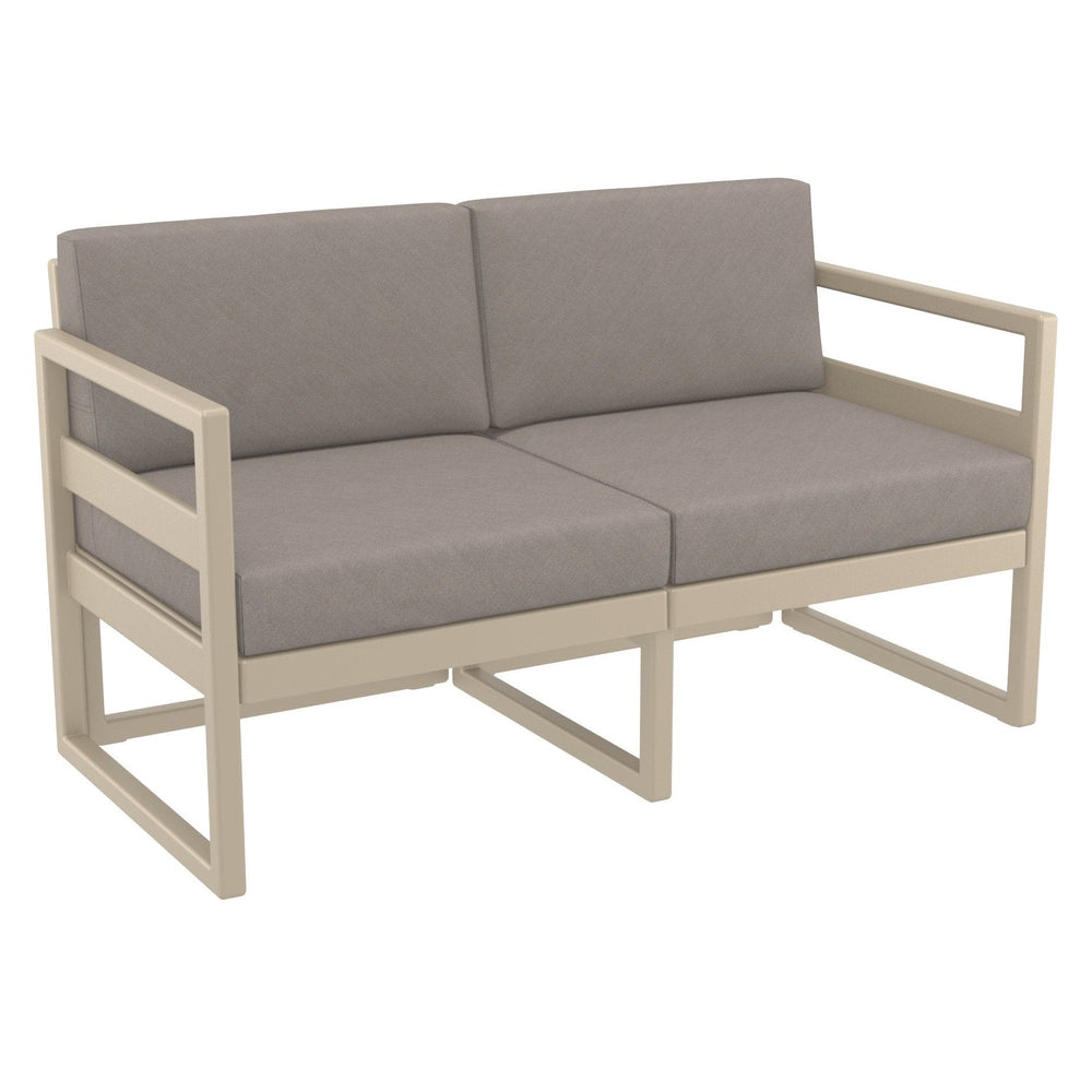 mykonos patio loveseat with sunbrella cushion