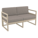 mykonos patio loveseat with sunbrella cushion