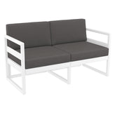 mykonos patio loveseat with sunbrella cushion