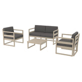 mykonos 4 person lounge set with sunbrella cushion