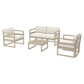 mykonos 4 person lounge set with sunbrella cushion