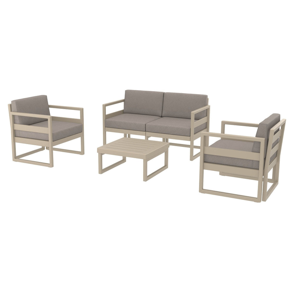 mykonos 4 person lounge set with sunbrella cushion