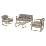 mykonos 4 person lounge set with sunbrella cushion