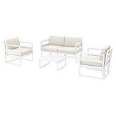 mykonos 4 person lounge set with sunbrella cushion