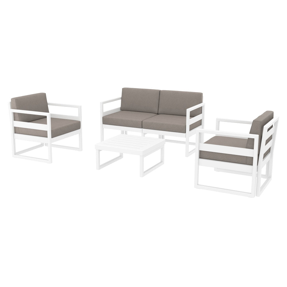 mykonos 4 person lounge set with sunbrella cushion