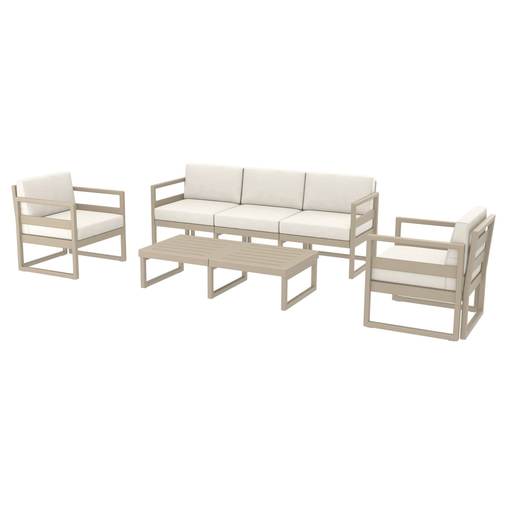 mykonos 5 person lounge set with sunbrella cushion