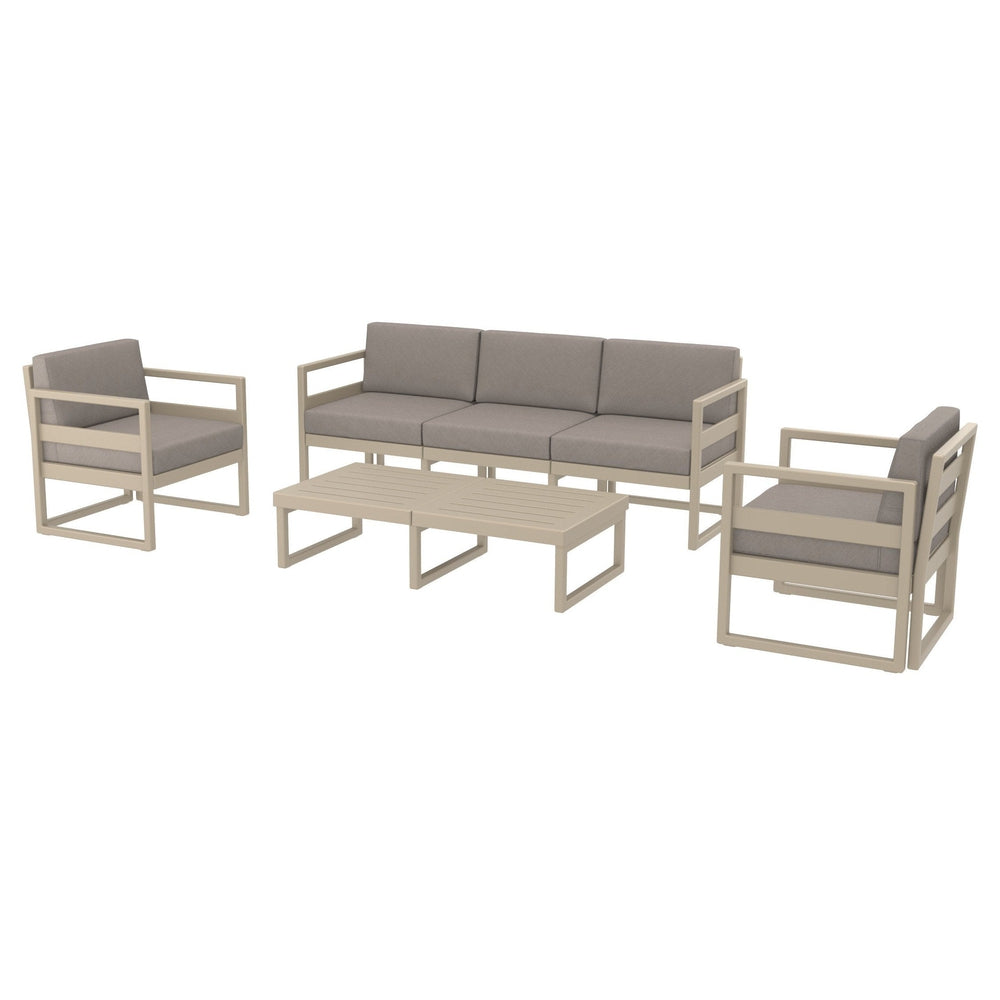 mykonos 5 person lounge set with sunbrella cushion