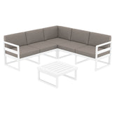 mykonos corner sectional 5 person lounge set with sunbrella cushion