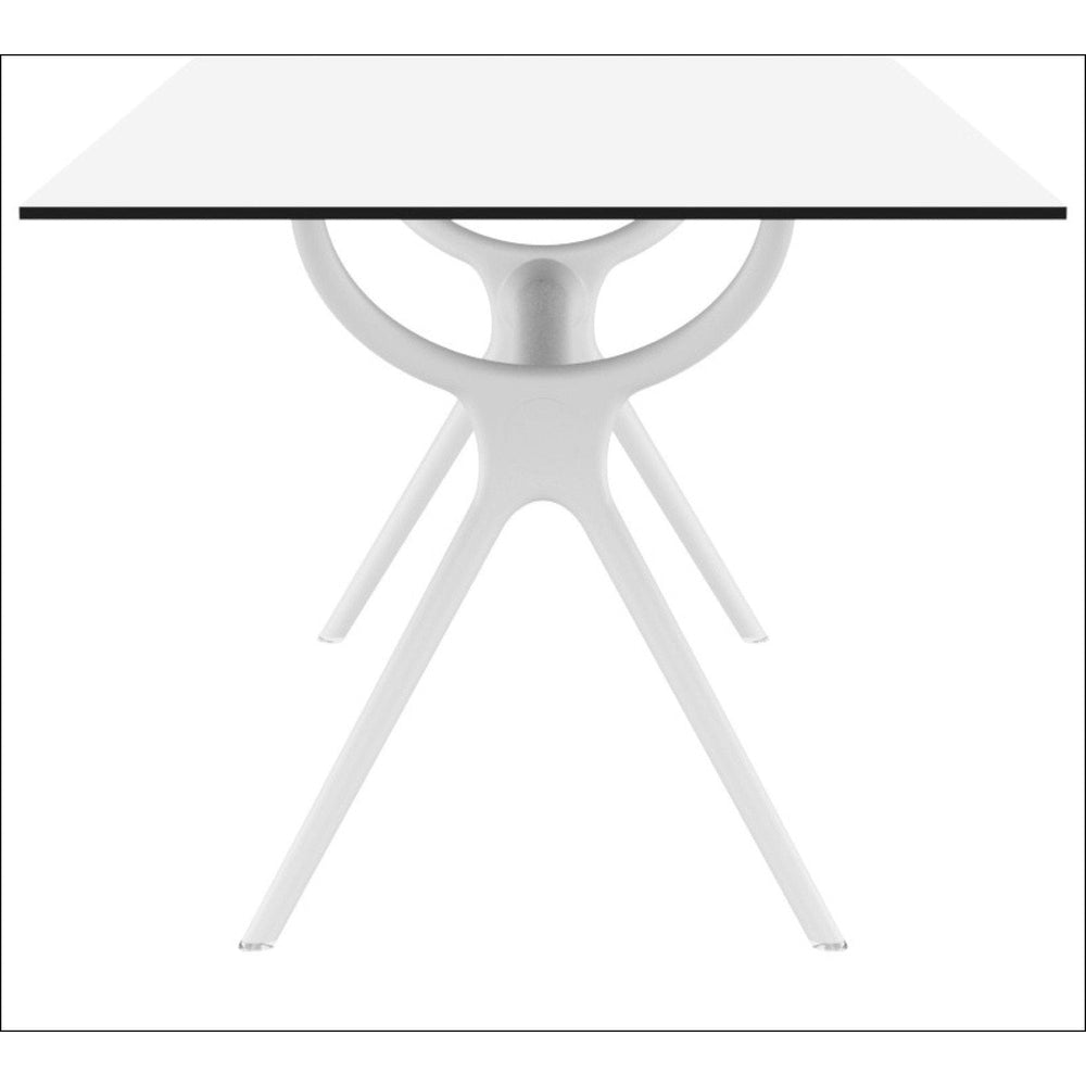 air rectangle table 55 inch white isp705 whi