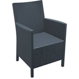 california resin wickerlook chair dark gray