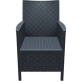 california resin wickerlook chair dark gray