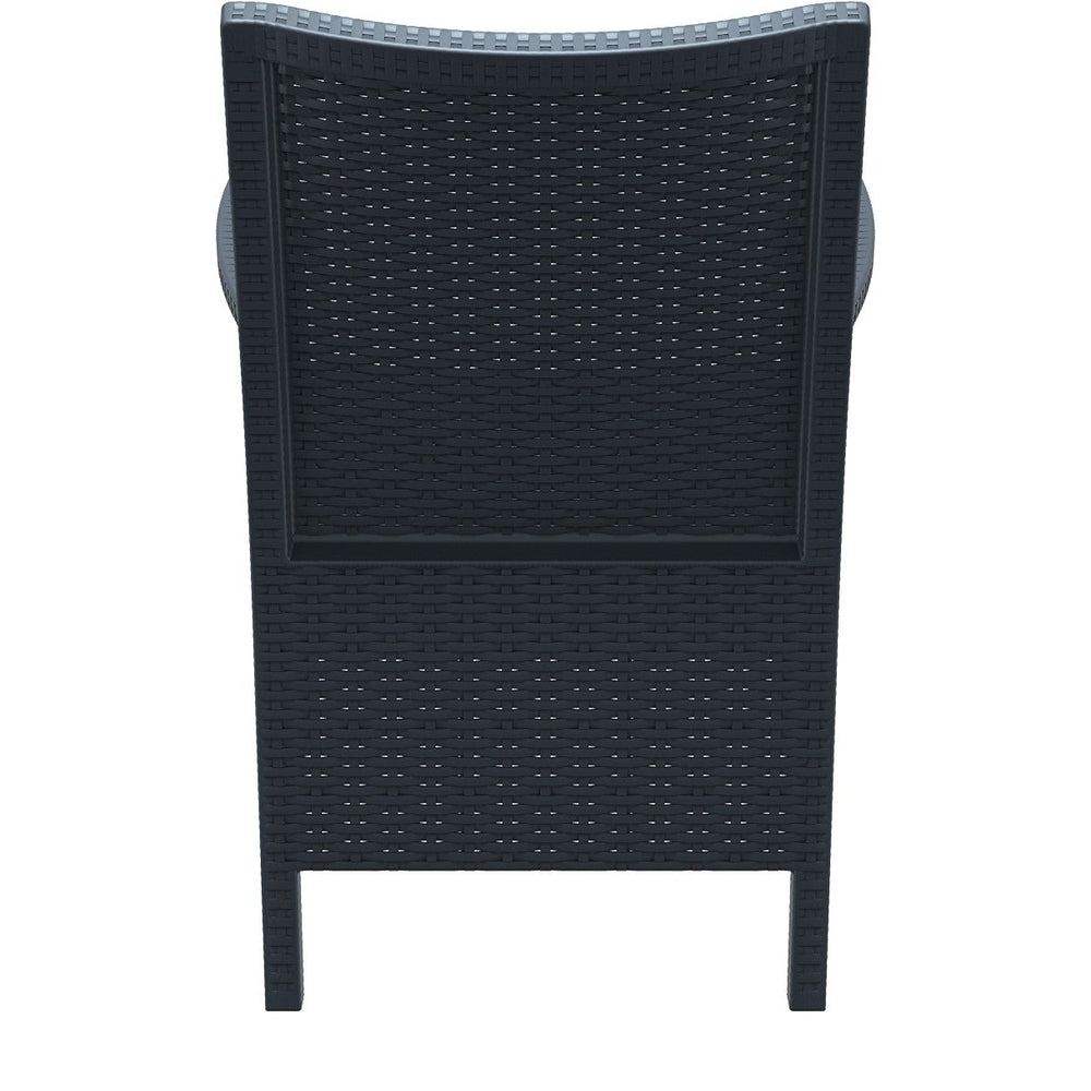 california resin wickerlook chair dark gray