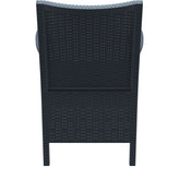 california resin wickerlook chair dark gray