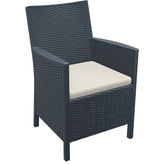 california resin wickerlook chair dark gray