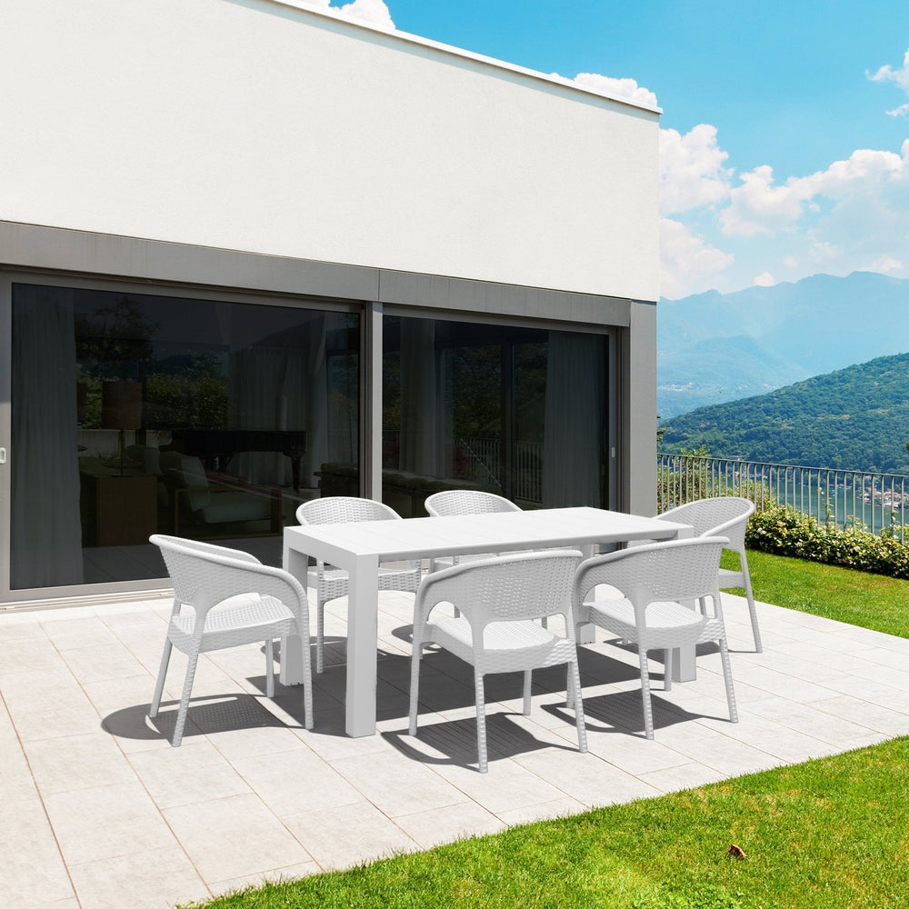 panama extendable patio dining set 7 piece